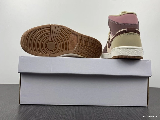 Rep Onekick Dark 3697 Mauve Pony Smoky Jordan1 Mid Modern DO7440- SE 1014